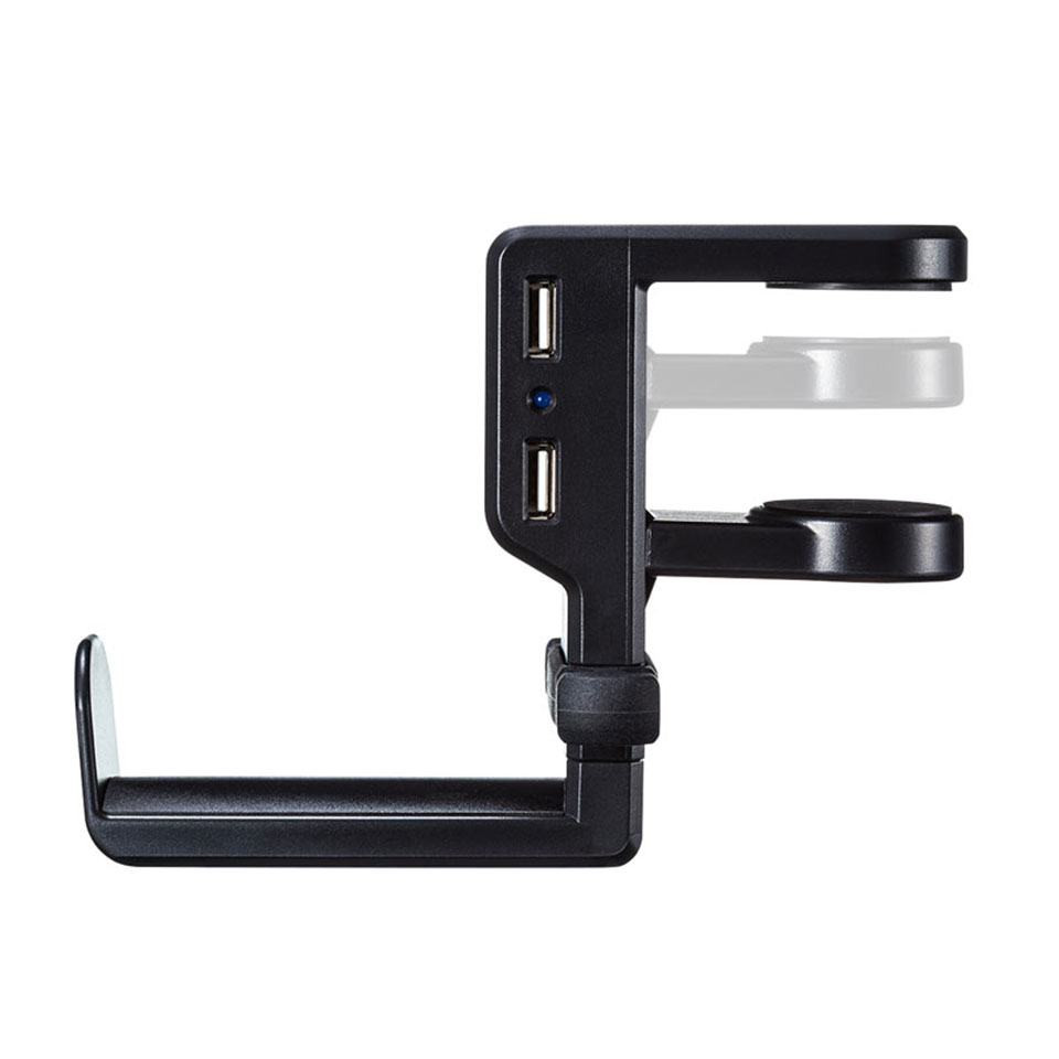 SANWASUPPLY [PDA-STN29BK] 回転式ヘッドホンフック(USBポート付き) ブラック 6枚目