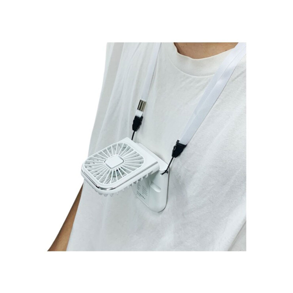 Lazos [L-SMF-WW]USB扇風機 首掛け&卓上型 スタンド機能付き ホワイト 7枚目