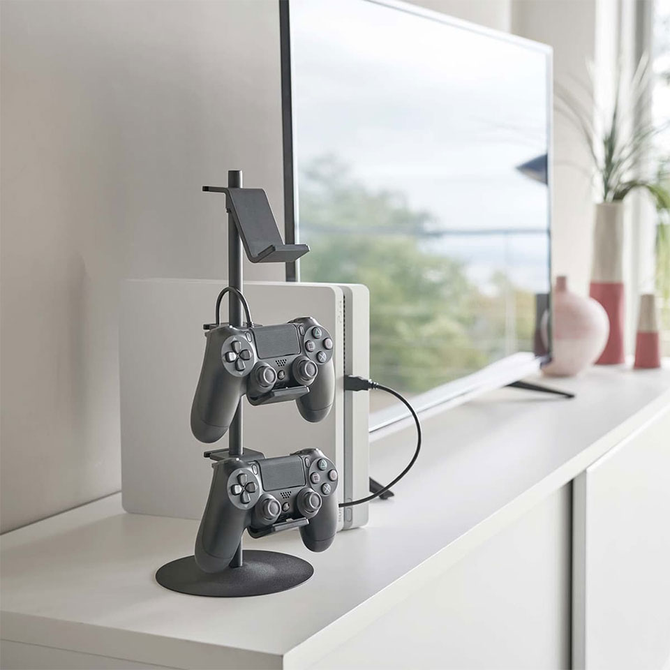 山崎実業 [ZK-BQ BK] ゲームコントローラー収納ラック スマート ブラック 6枚目