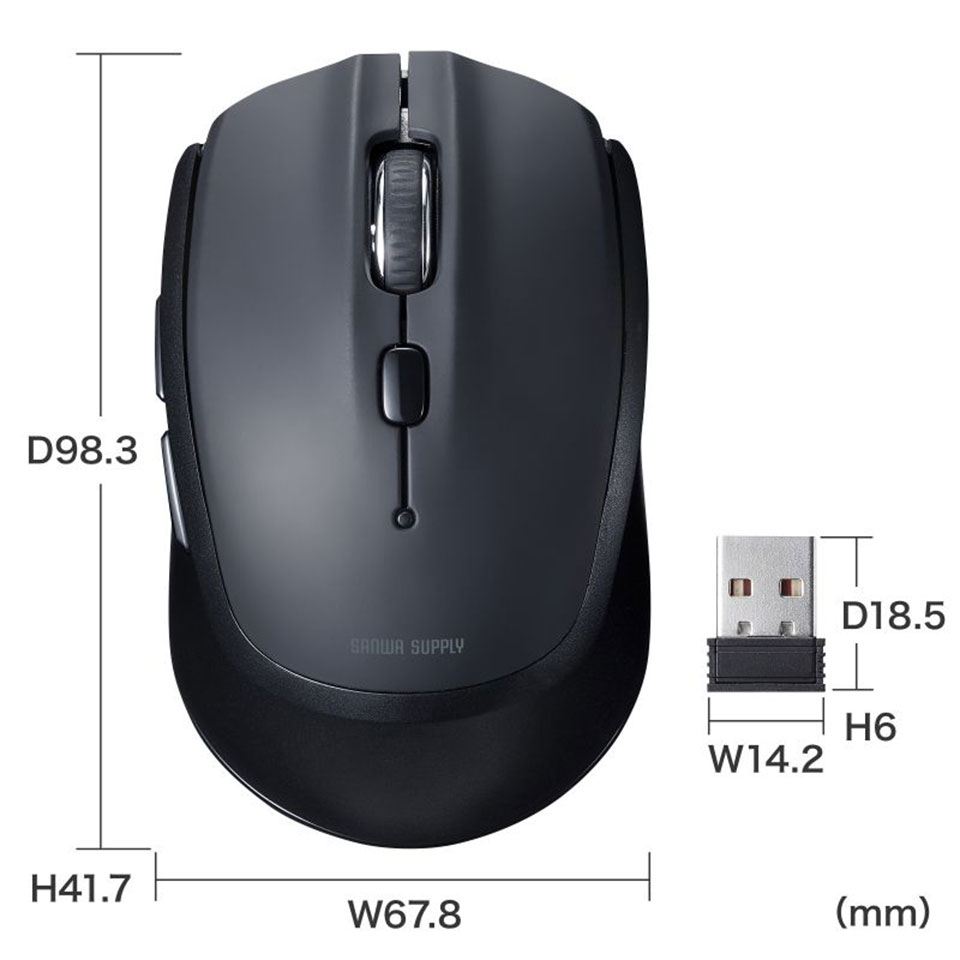 SANWASUPPLY | サンワサプライ MA-WB509BK 5ボタンワイヤレスマウス [便利な5ボタン /ワイヤレス ] 15枚目
