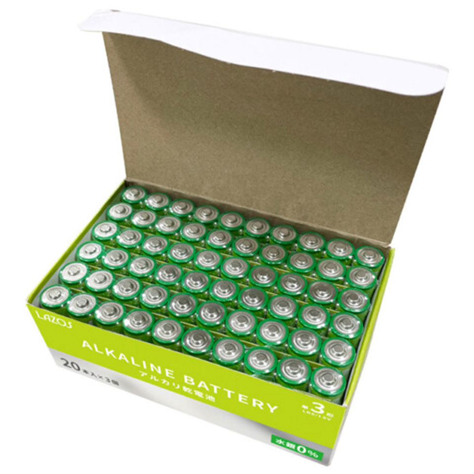 lazos | ラソス B-LA-T3X20 単3アルカリ乾電池20Px3セット 2枚目