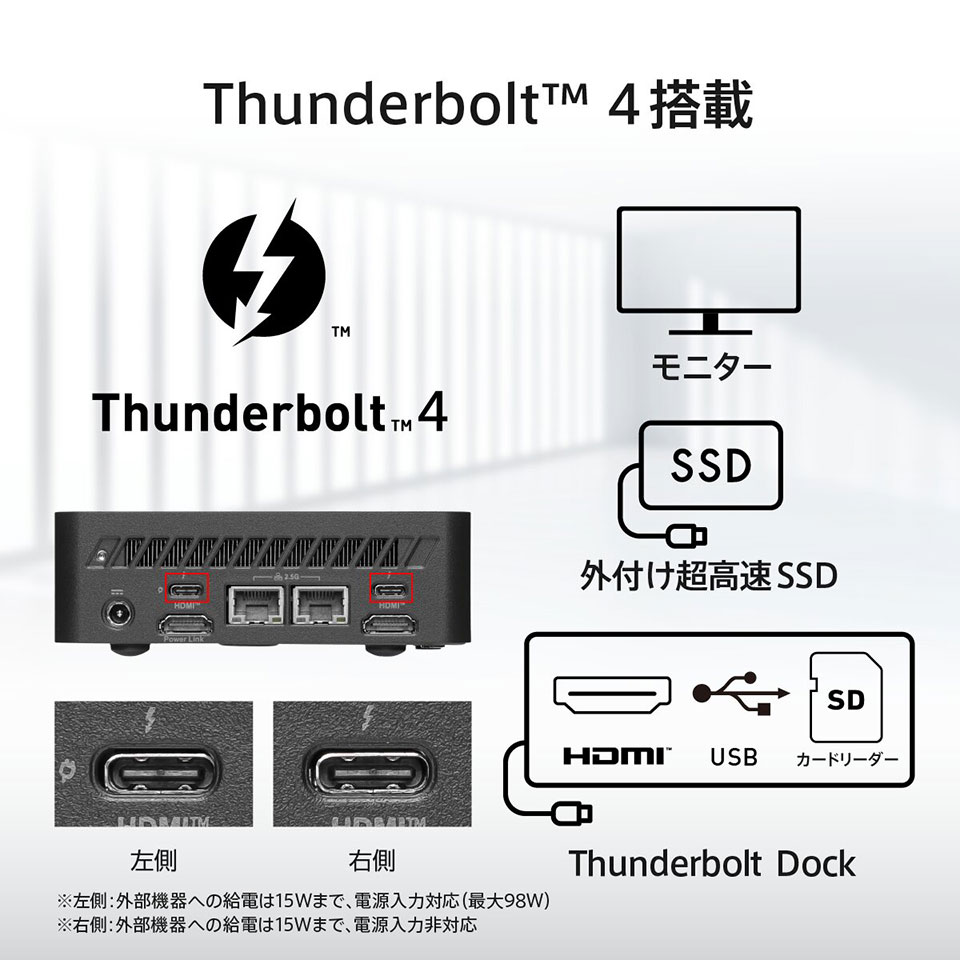 【お取り寄せ】MSI Cubi NUC AI 3MG-026JP； Copilot+ PC [新品デスクトップ /Windows 11 Pro /Core Ultra 5 322 /メモリ：16GB /M.2：512GB][送料無料] 5枚目