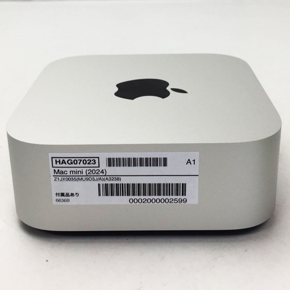 Apple Mac mini (2024) Z1JX0035(MU9D3J/A)(A3238) [中古