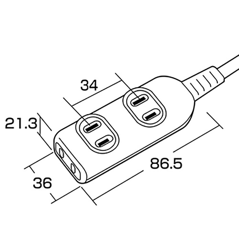 SANWASUPPLY（サンワサプライ） 電源タップ 2Px3口 3m (TAP-3W3N) 4枚目