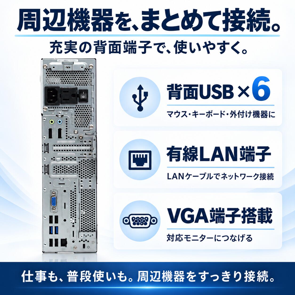 Fujitsu ESPRIMO D7011/GX FMVD5201KP [中古デスクトップ /Windows11 Pro /Core i5 10505 /メモリ：8GB /M.2+HDD：628GB][外装：Bランク 動作：Aランク][送料無料] 5枚目