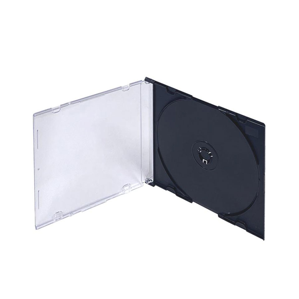 RIJAPAN  [DPC-105BK50] スリムCD/DVD/BDケース 1枚収納×50枚セット 厚さ約5mm薄型 遮光ブラックトレイｘクリアカバータイプ 3枚目