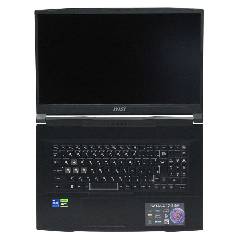 msi Katana 17 B13V Katana-17-B13VEK-4339JP [HBI09001][中古ノートパソコン /17.3型 /解像度：1920 x 1080 /144Hz /Windows11 Home /Core i7 13620H /メモリ：16GB /M.2：1000GB][画面：Aランク 外装：Bランク 動作：Aランク][送料無料] 5枚目