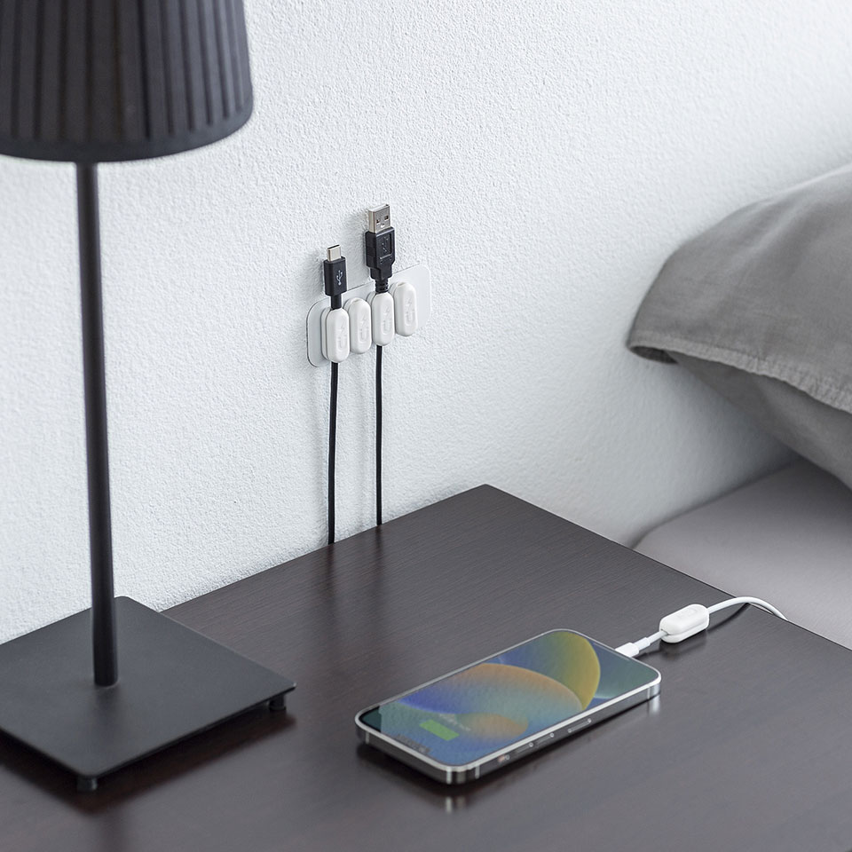 SANWASUPPLY | サンワサプライ [CA-515W]マグネットケーブルホルダー　ホワイト [配線止め /配線整理 /まとめる] 13枚目