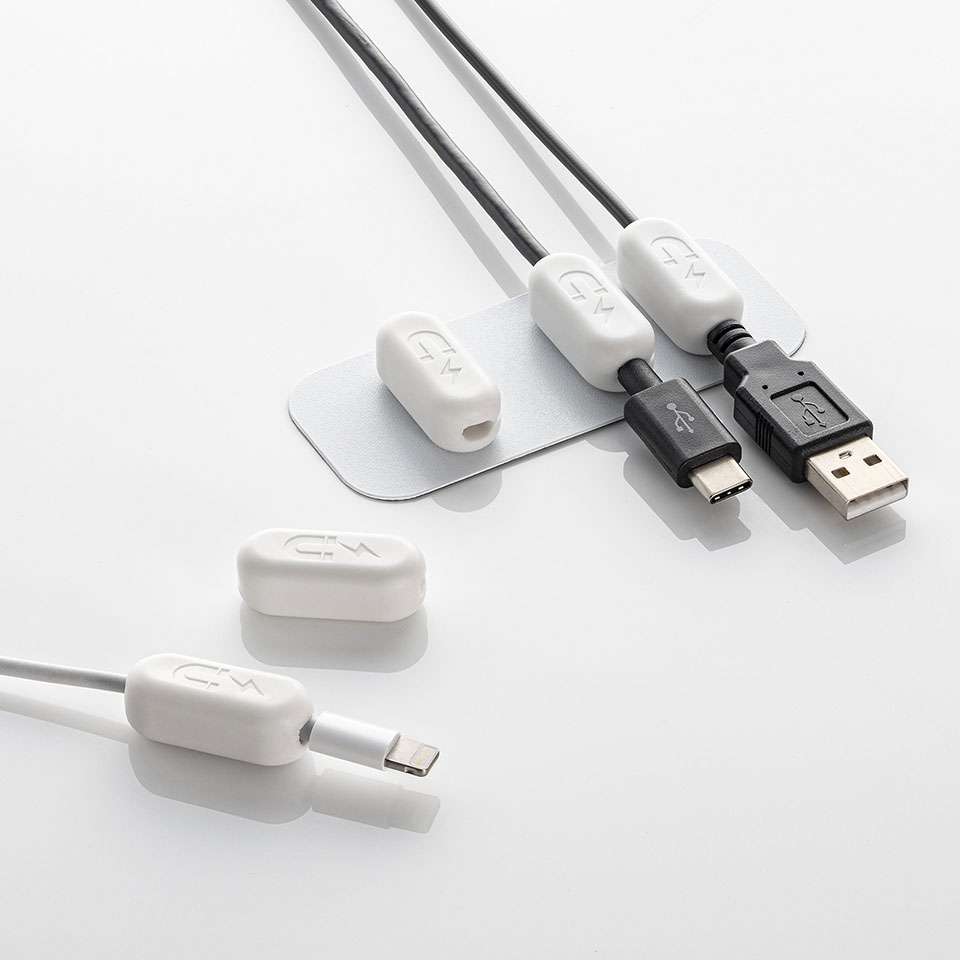 SANWASUPPLY | サンワサプライ [CA-515W]マグネットケーブルホルダー　ホワイト [配線止め /配線整理 /まとめる] 2枚目