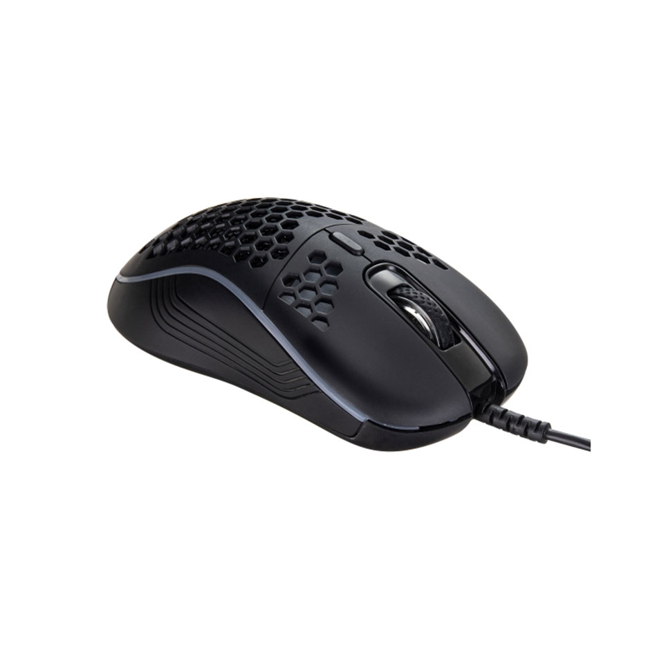 CENTURY | センチュリー RACEN LT Black CRC-GMRGB02BK RGBゲーミングマウス [有線 /USB /6ボタン /ハニカム構造 /左右対称 ] 3枚目