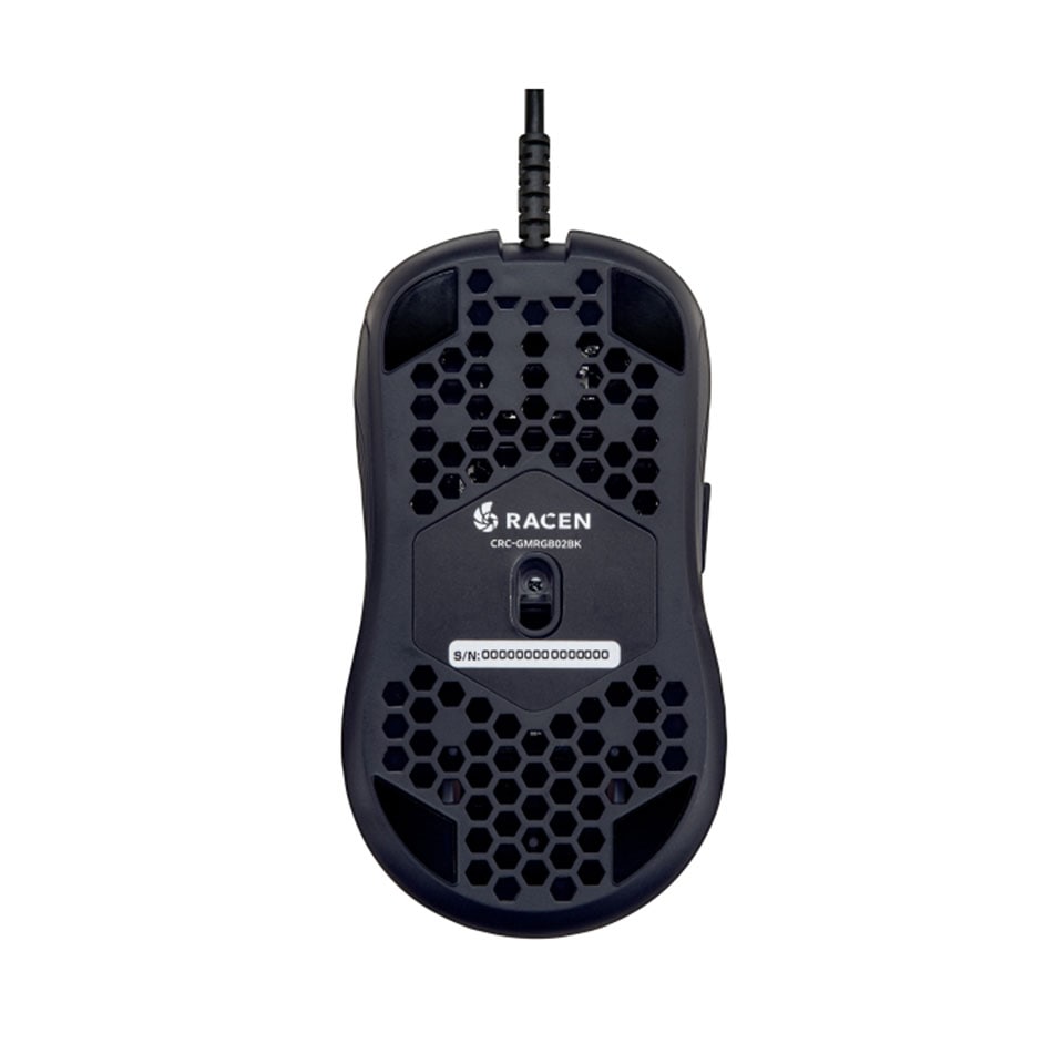 CENTURY | センチュリー RACEN LT Black CRC-GMRGB02BK RGBゲーミングマウス [有線 /USB /6ボタン /ハニカム構造 /左右対称 ] 5枚目
