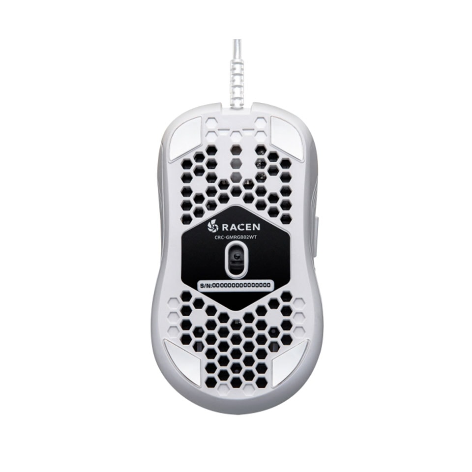 CENTURY | センチュリー RACEN LT White CRC-GMRGB02WT RGBゲーミングマウス [有線 /USB /6ボタン /ハニカム構造 /左右対称 ] 5枚目