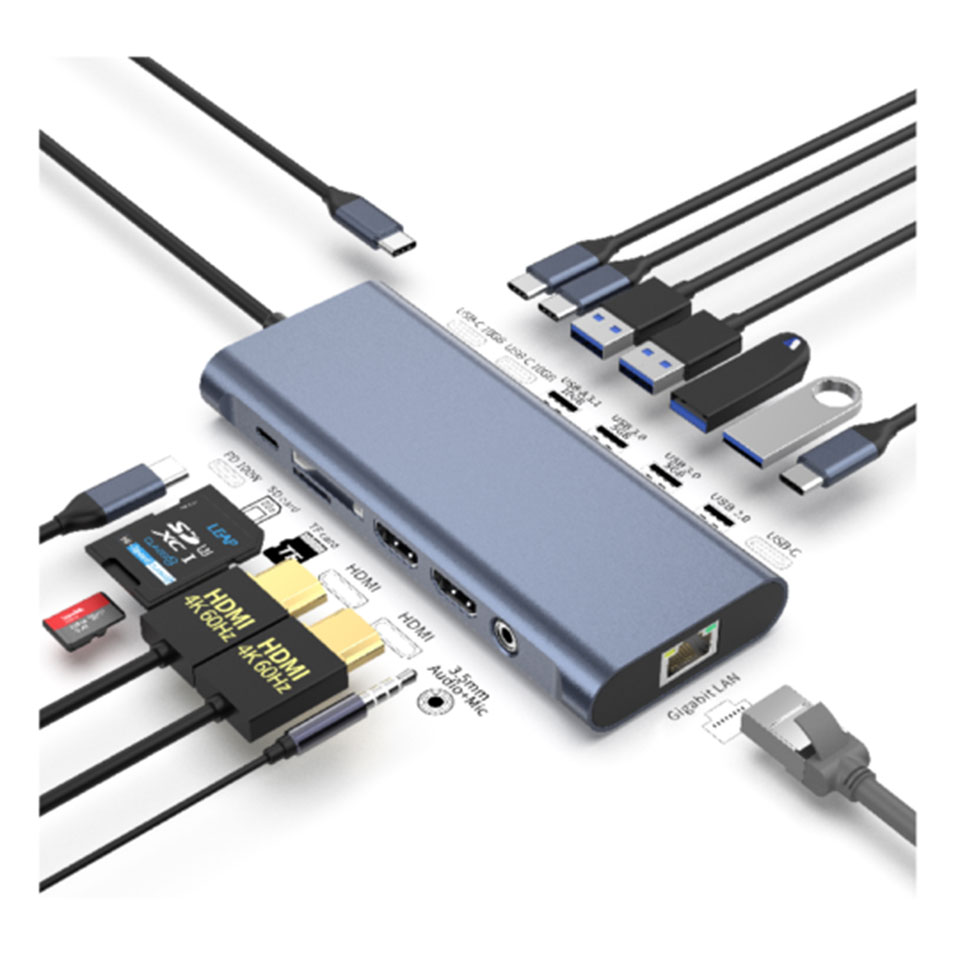 Lazos | ラソス  [L-CHU14] Type-Cハブ 14in1 [USBハブ /4K60Hz対応 /HDMI出力 /カードリーダー /LAN] 3枚目