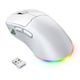 CENTURY [CRC-WGMRGB02WT]RACEN 軽量ワイヤレスゲーミングマウス LightBow White [軽量55g /有線対応 /情報表示液晶搭載 /RGB-LEDライト]