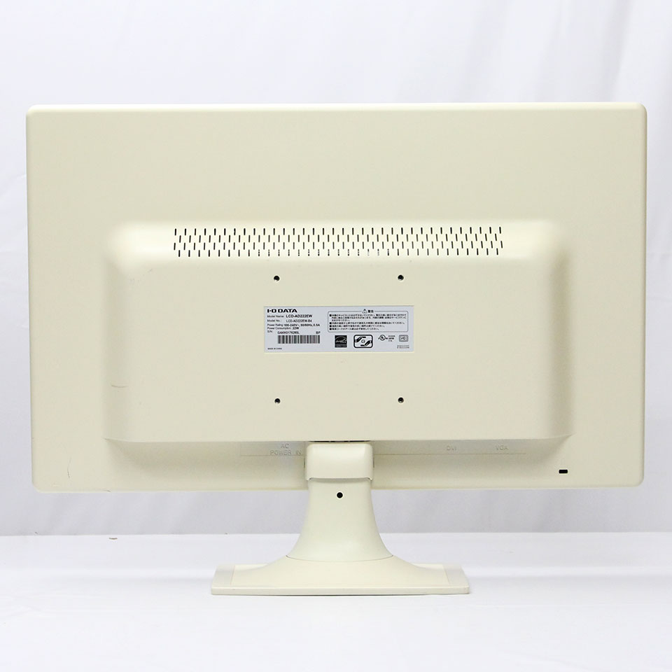 I-O DATA LCD-AD222EW 21.5インチLCD (WH) [JAJ29010][中古モニター /21.5型 /解像度：1920 x 1080 /入力端子：VGA/DVI - D][21.5インチ][画面：Bランク 外装：Cランク 動作：Aランク] 5枚目