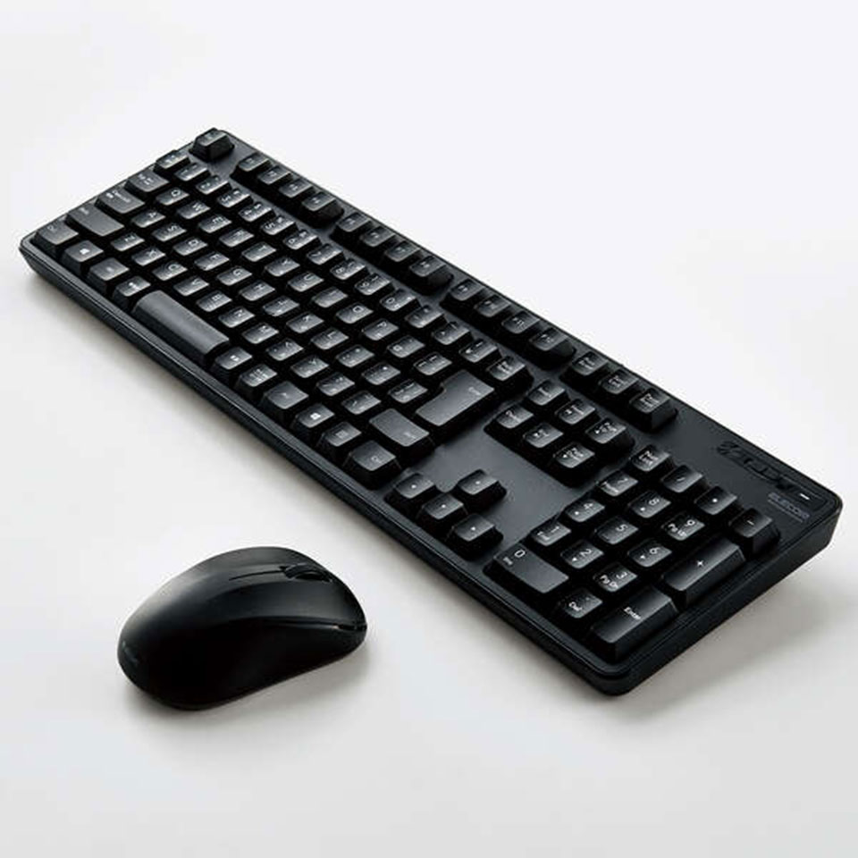 ELECOM [TK-FDM106MBK] 無線フルキーボード＆マウスセット [ワイヤレス(2.4GHz) /電池長持ち設計] 4枚目