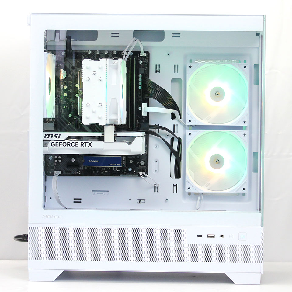 DO-MUオリジナル 魂のPC 光 Antec CX700 ARGB White RTX5060 [HBD04020][中古デスクトップ /Windows11 Pro /Core i5 13600K /メモリ：32GB /M.2+HDD：3000GB][外装：Aランク 動作：Aランク][送料無料] 4枚目