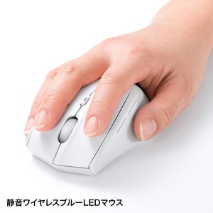 SANWASUPPLY | サンワサプライ ワイヤレスキーボード+静音ブルーLEDマウス [ 無線 / USB接続 / ホワイト] (SKB-WL25SETW) 6枚目