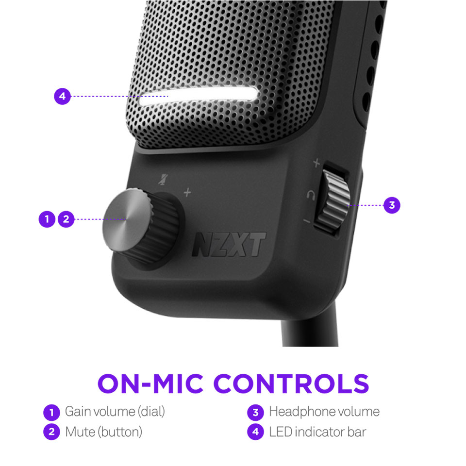 NZXT [AP-PUMIC-B1] CAPSULE ELITE USBマイク ブラック [USB接続 /ストリーミング] 7枚目