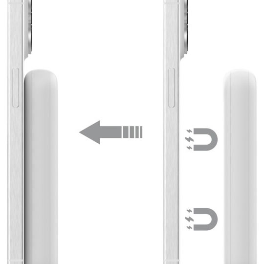 Lazos [L-MBMG10-WH] 10000mAh モバイルバッテリー マグネット式ワイヤレス充電対応 ホワイト 7枚目