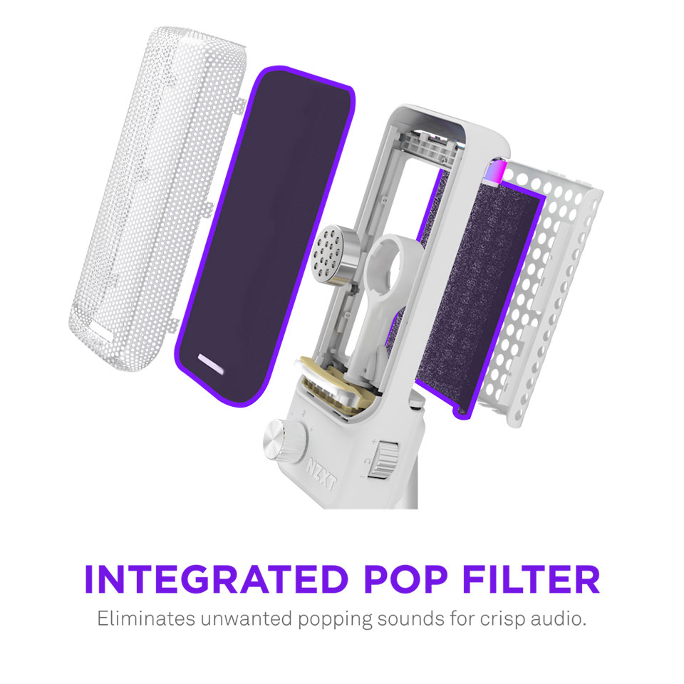 NZXT [AP-PUMIC-W1] CAPSULE ELITE USBマイク ホワイト [USB接続 /ストリーミング] 8枚目