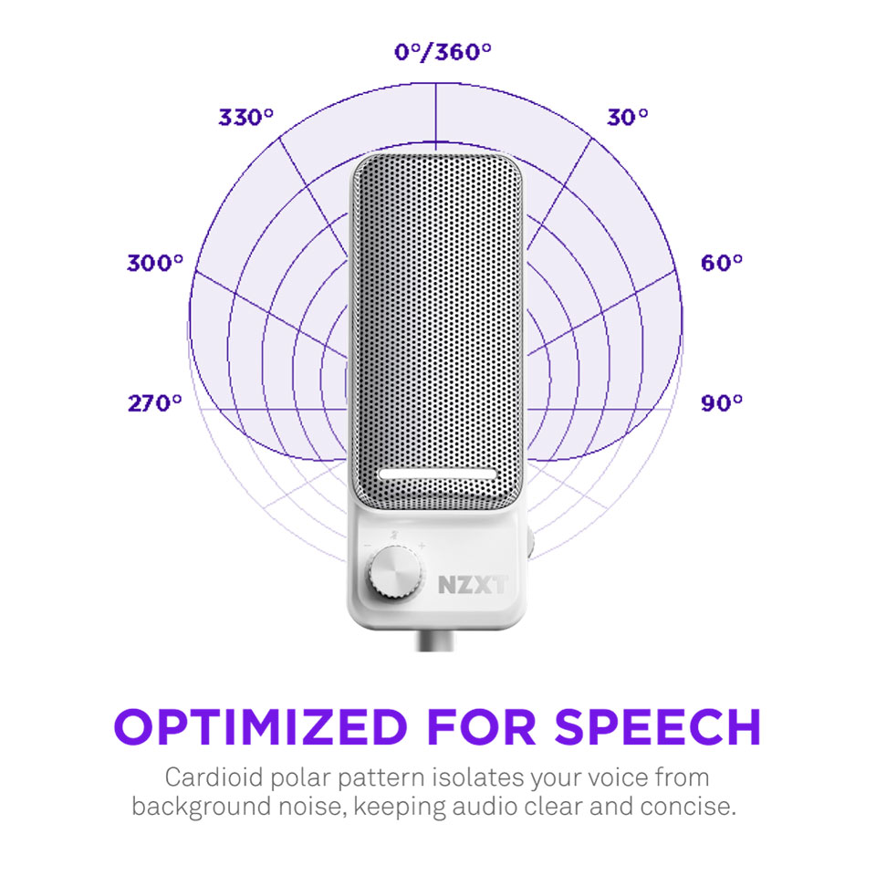NZXT [AP-PUMIC-W1] CAPSULE ELITE USBマイク ホワイト [USB接続 /ストリーミング] 9枚目
