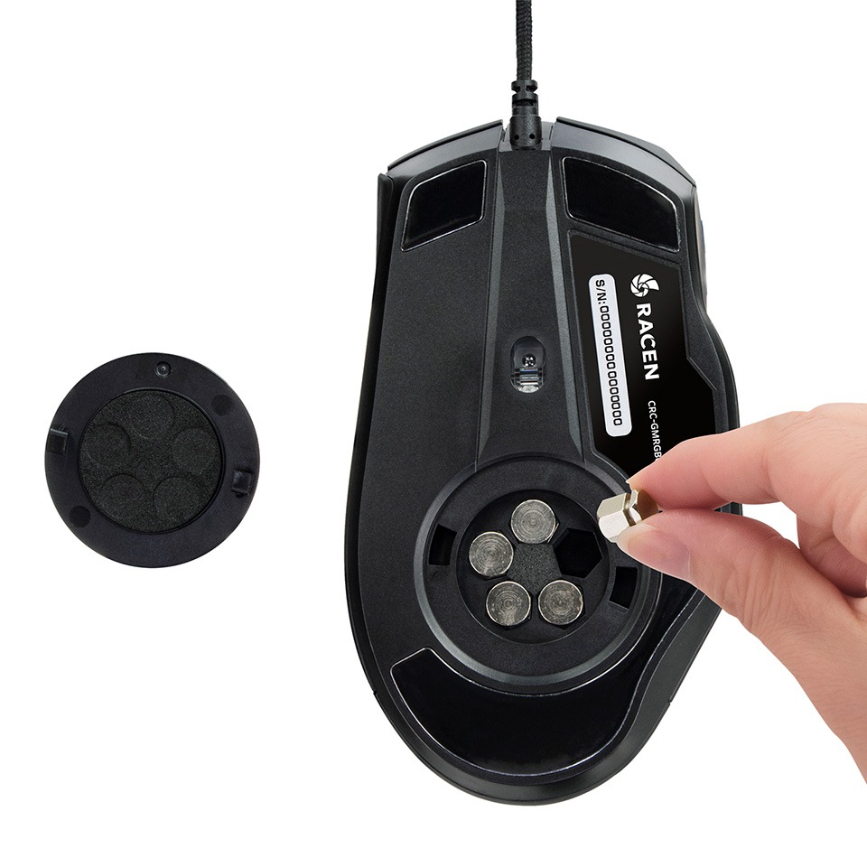 CENTURY | センチュリー RACEN MB CRC-GMRGB03 RGBゲーミングマウス [有線 /USB /12ボタン /エルゴノミクス /右利き用 /重量調整 ] 5枚目