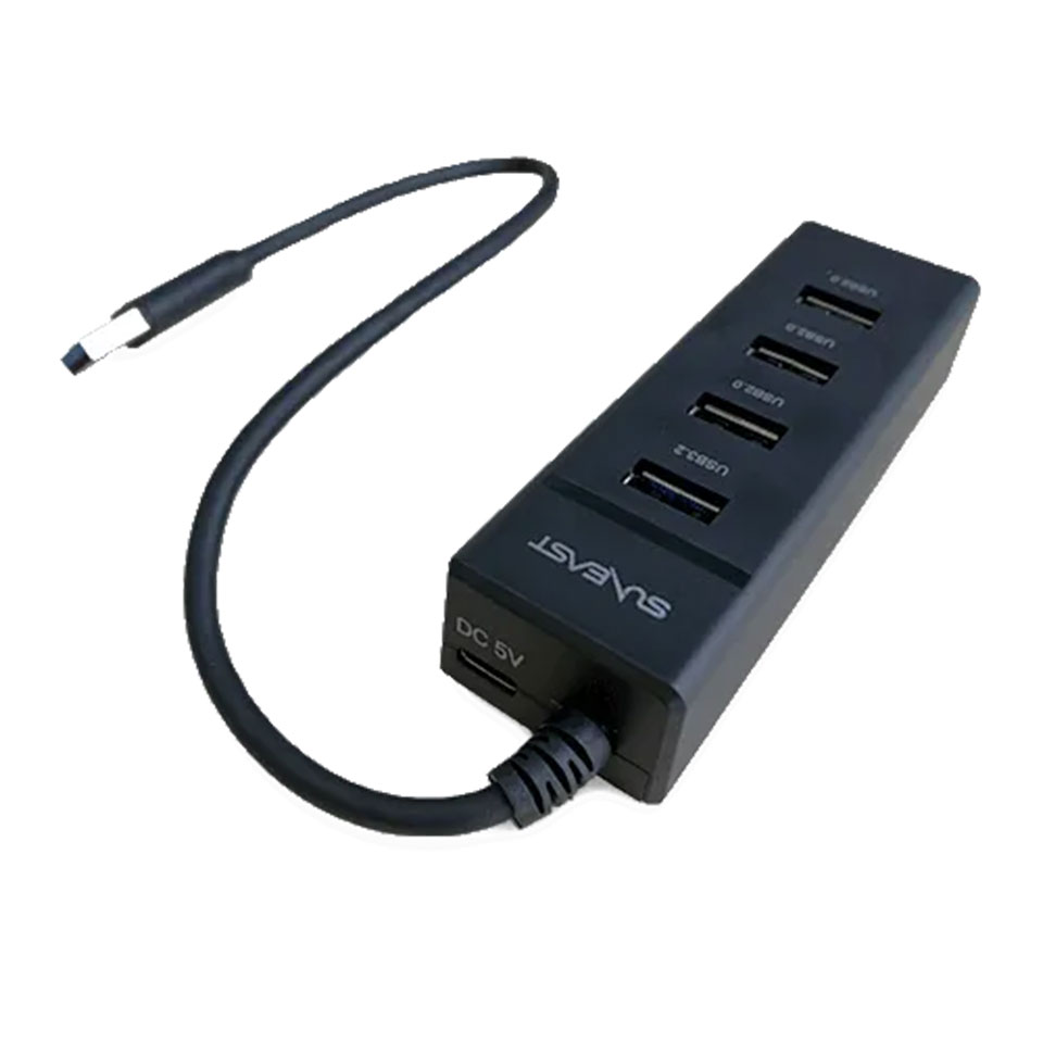 SUNEAST [SE-HUBA4A3] USB3.2 Gen1x1 USB2.0x3 4ポートハブ [PD対応給電専用Type-Cポートx1付] 2枚目