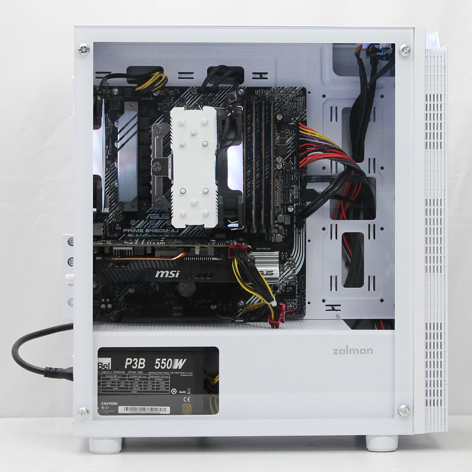 DO-MUオリジナル 魂のPC 光 ZALMAN T4 PLUS WHITE GTX1660Ti [中古