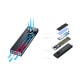 CENTURY | センチュリー CRC-LFM2NU32 RACEN LED & FAN M.2 NVMe USB3.2 Gen2 ケース [M.2 NVMe /USB3.2 /M-Key/B&M-Key ]