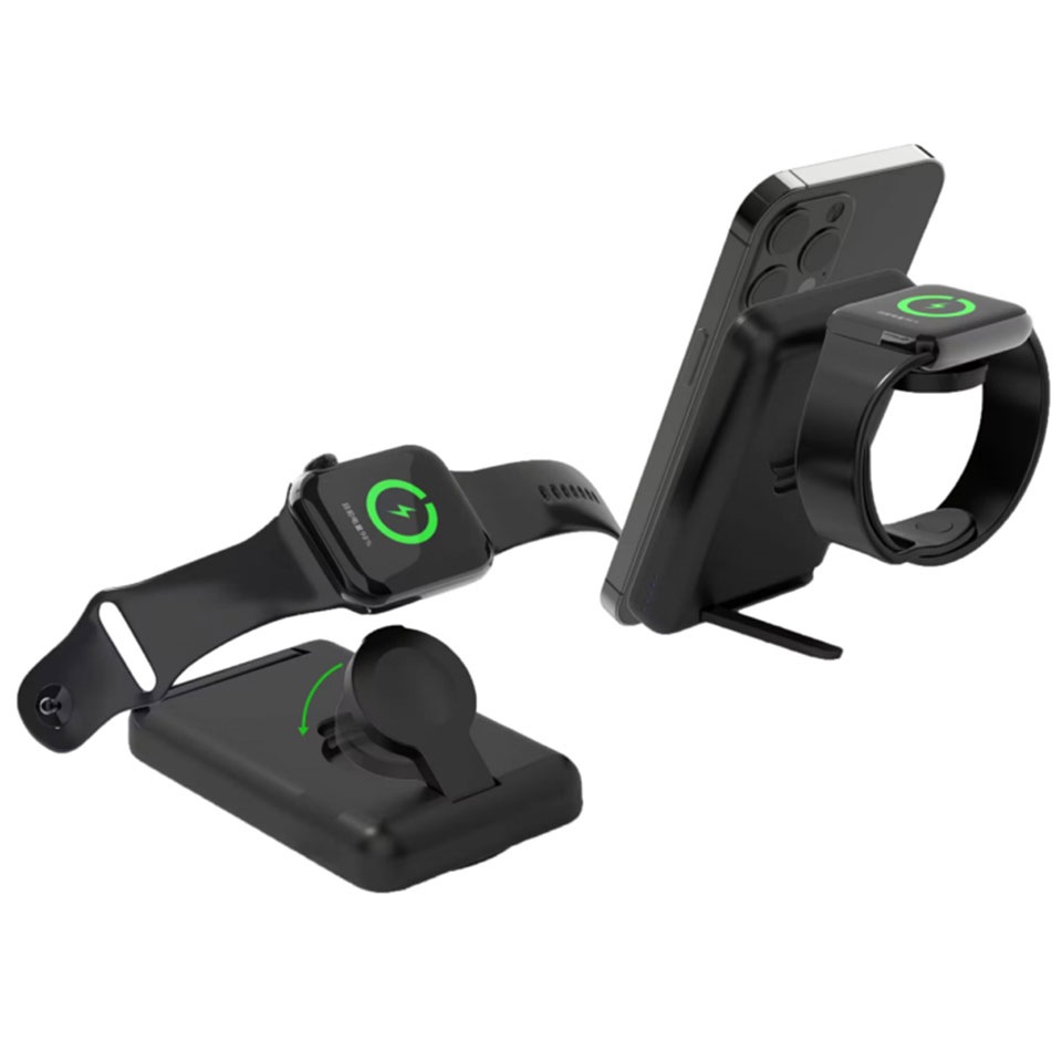 Lazos [L-MBM-2] マグネット式 ワイヤレス充電ドック＋モバイル