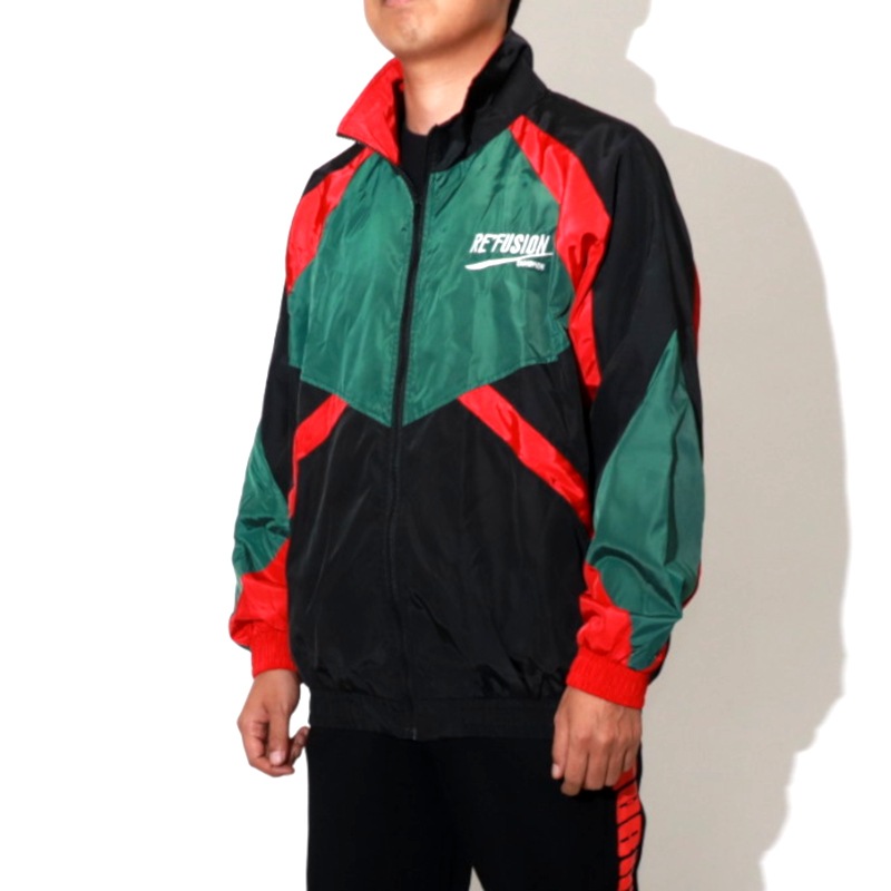 ツ*シ様 ナイロンジャケット レッド/グリーン 2色》ドロップショルダーRE'FUSIONナイロンジャケット <A103> | すべて