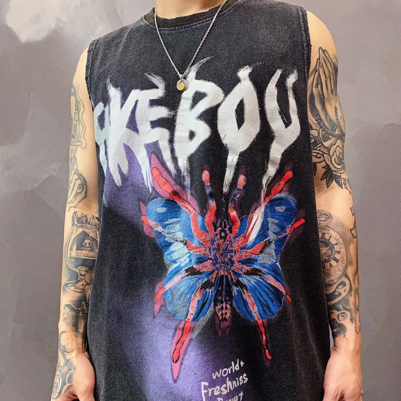 【美品】L.G.B. バタフライタンク LGB / LGB SUPPLY COMPANY/TK テレコタンクトップ 0（レディース