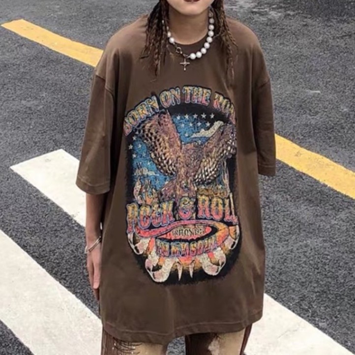 メタルフォールドオーバールーズストリートTシャツ