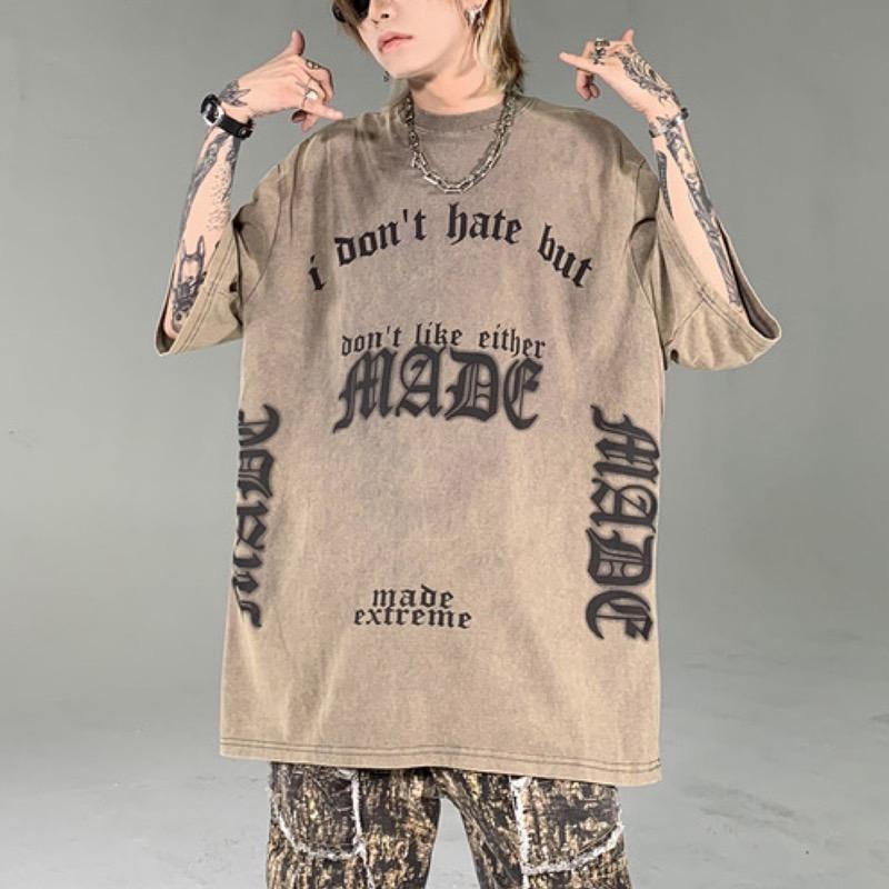 2色》ゴシックサムロゴヴィンテージライクTシャツ <B681