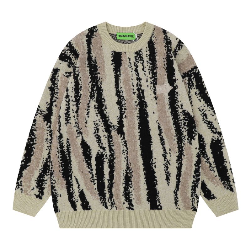 Stüssy マーブル模様 ニット Lサイズ　なっとう Stüssy マーブル模様 ニット Lサイズ