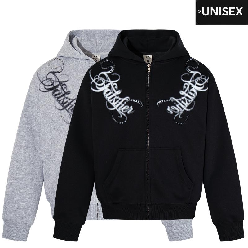 KISS END OF THE ROAD スタージップ パーカー XL PRDA SPRAY BIG PATCH CHECK STAR HOOD ZIP-UP PINK（パーカー