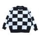 ��3����CHECKERED FRAG CREW NECK KNIT��ADDICT SELECTION�� <Y470>