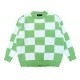 ��3����CHECKERED FRAG CREW NECK KNIT��ADDICT SELECTION�� <Y470>