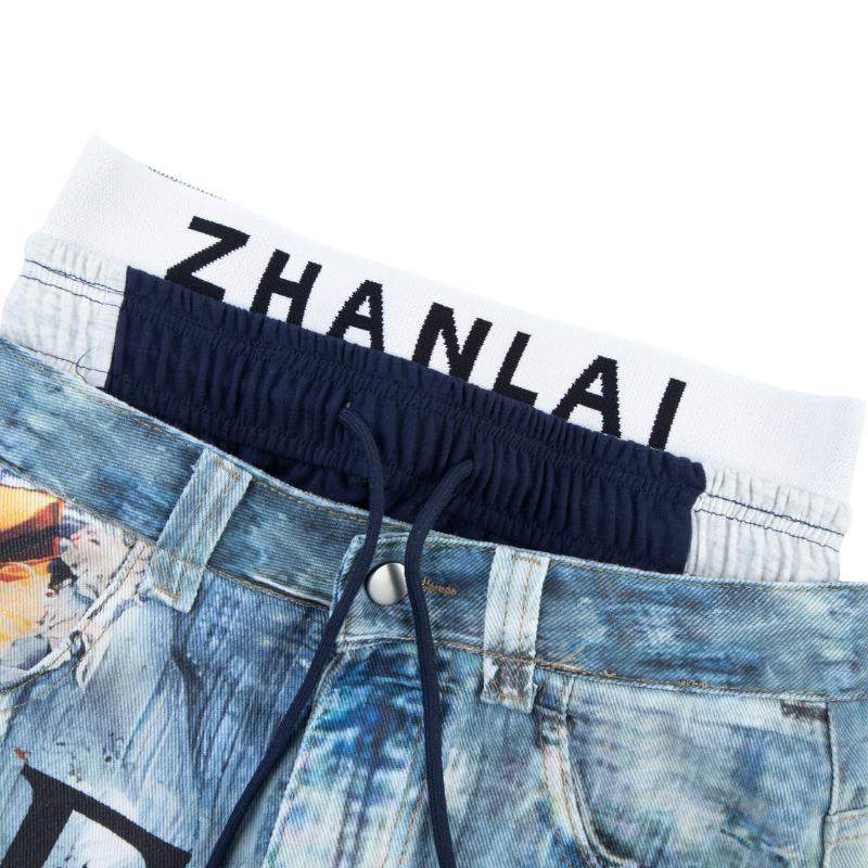 Triple Waist Print�ǥ˥�ѥ�� <C405>