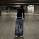 Triple Waist Print�ǥ˥�ѥ�� <C405>