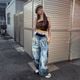 Triple Waist Print�ǥ˥�ѥ�� <C405>