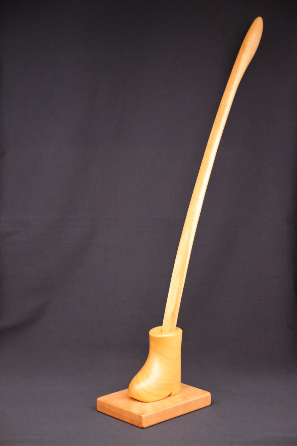 【全てオノオレカンバ！】オノオレカンバ 斧折樺 小さな靴と靴べらセット 木製 天然木 手作り 日本製 古木 高級 おしゃれ ギフト プレゼント 職人手作り 70cm＃700