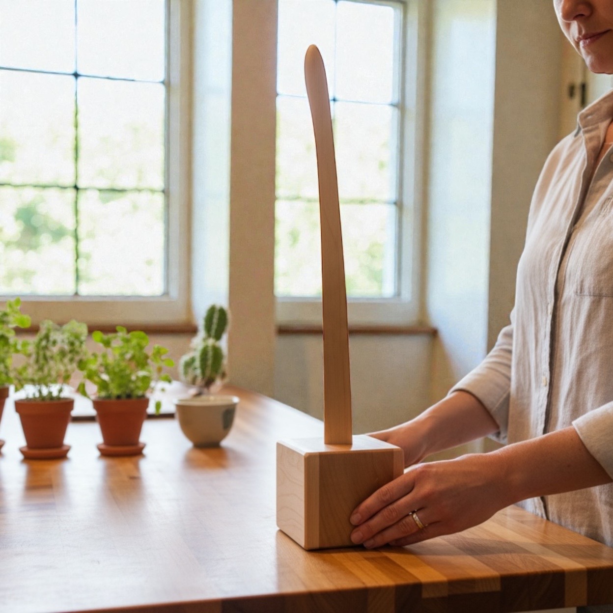 アートフォルム ブランド 高級 ギフト オノオレカンバ 【靴ベラ キューブセット】ロング シューホーン 靴べら スタンド 木製 ホルダー 木 厳選希少材＃600 日本製