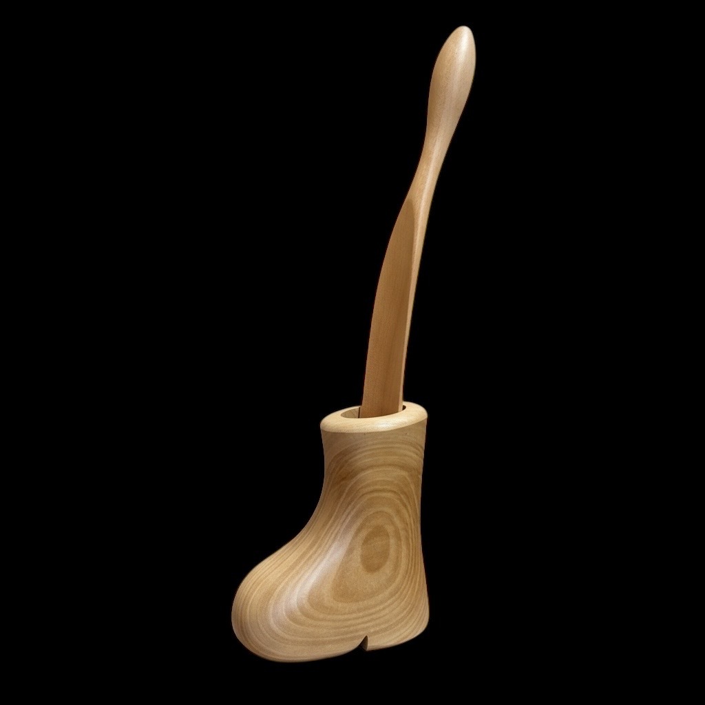 【宮内庁御用達】オノオレカンバ 斧折樺 靴べら スタンドシューズセット ニューヨーク五番街 Kiton 展示 2024年 ロサンゼルスACCAギャラリー 高級ギフト 職人手作り 木製 日本製 プレゼント 天然木