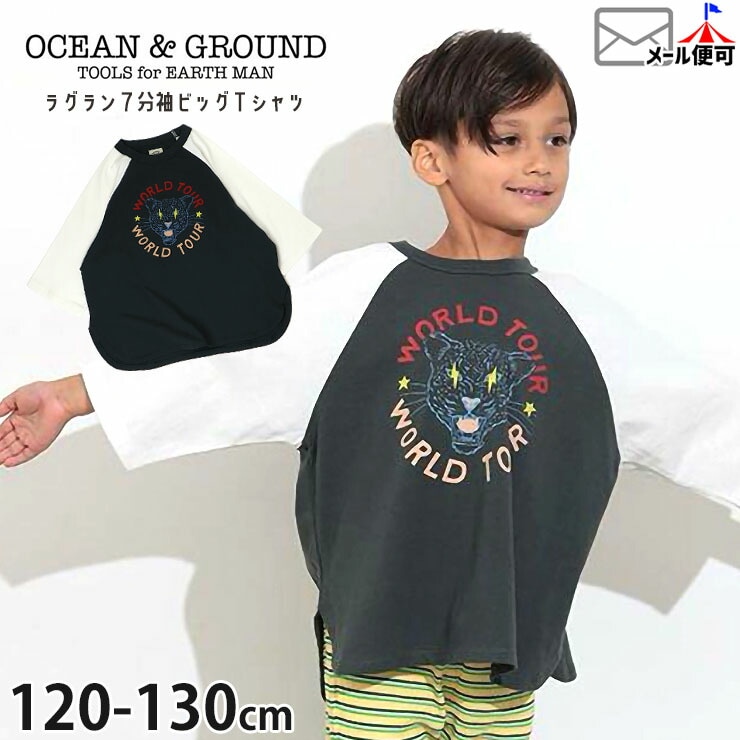 OCEAN&GROUND 7ʬµT 饰T BIG륨å ȥ ˤλ λ å ս 100% Ⱦµ Ĺµ ȥåץ Ҷ Ҷ 󥢥ɥ饦 120 130  4516101ڥ᡼оݡ