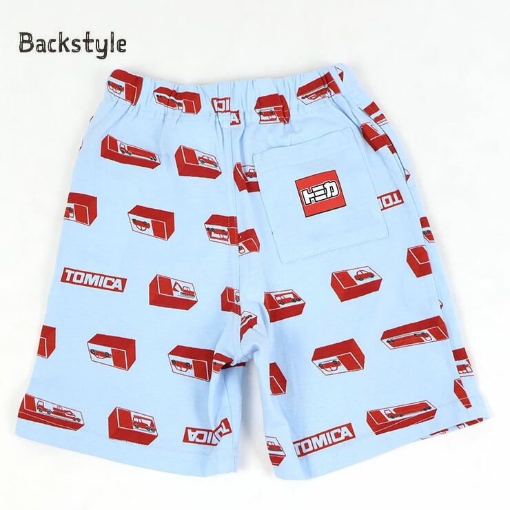 トミカコラボ キッズ ハーフパンツ 前ポケット付き ロゴ パッケージ