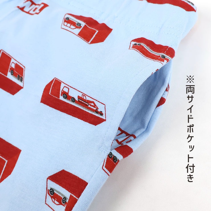 トミカコラボ キッズ ハーフパンツ 前ポケット付き ロゴ パッケージ