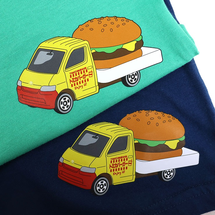 トミカコラボ キッズ ハーフパンツ 前ポケット付き トミカバーガー