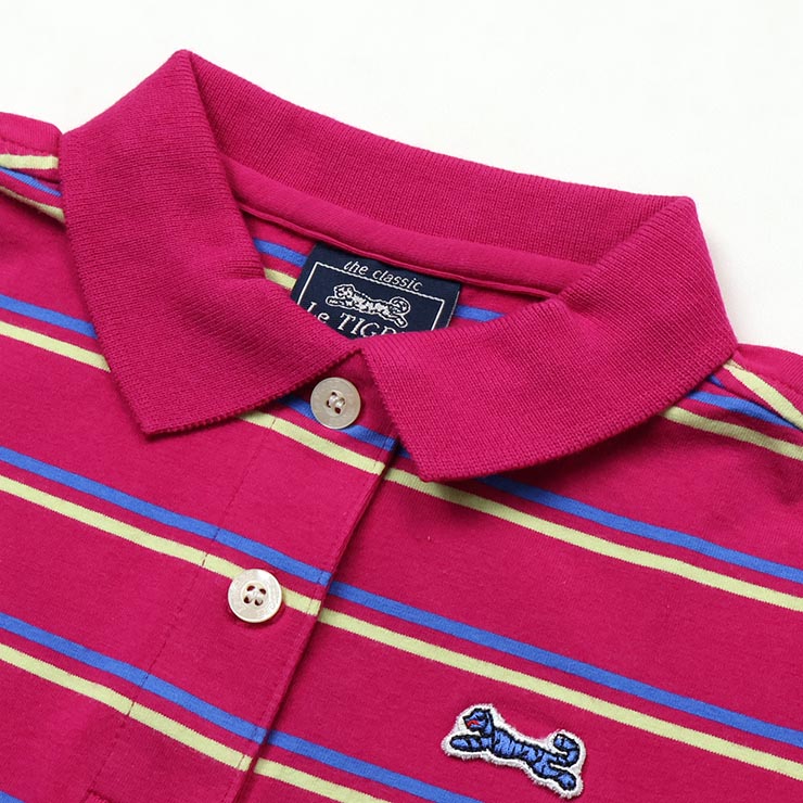 半袖ポロシャツ マルチボーダー 襟付き Le Tigre ルティグレ C7N0808 メール便対象 ベビー 子供服